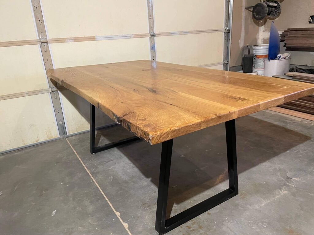 kitchen table building for a house in Rexburg ID by Fox in the Sawdust